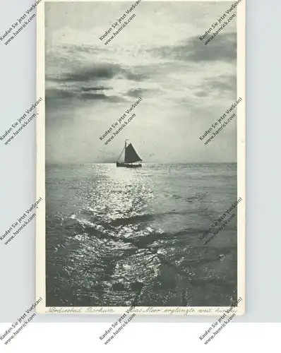 2972 BORKUM, Segelboot, 1917, Zensur