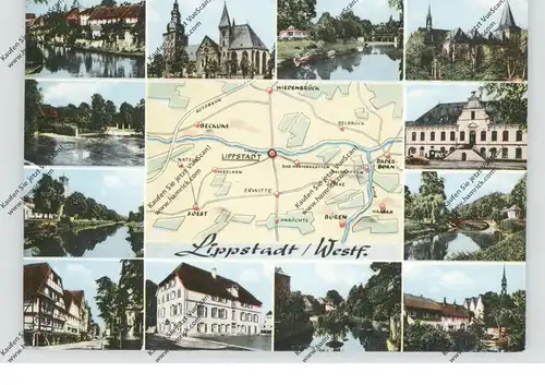 4780 LIPPSTADT, Mehrbild-AK, Landkarte