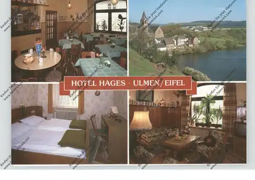 5441 ULMEN, Hotel Hages, Doppelklappkarte und Visitenkarte