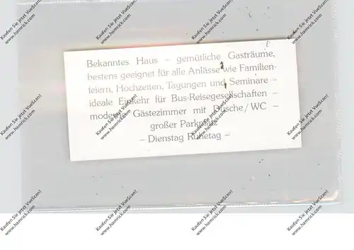 5441 ULMEN, Hotel Hages, Doppelklappkarte und Visitenkarte