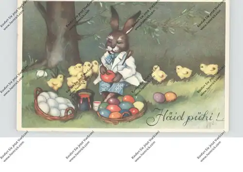 OSTERN - Alter Hase beim Eier bemalen, Estland, 1938