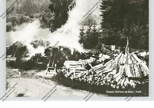 BERUFE - KÖHLER / charcoal burner / bruleur a charbon / houtskoolbrander, 3 AK Häusler Zwieselau