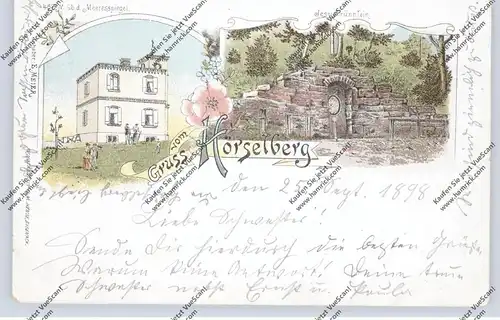 0-5901 HÖRSELBERG, Lithographie, Gruss vom Hörselberg