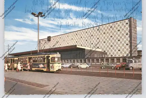 BAHNHOF / Station / La Gare, BRAUNSCHWEIG, Neuer Bahnhof, Strassenbahn / Tram, Oldtimer