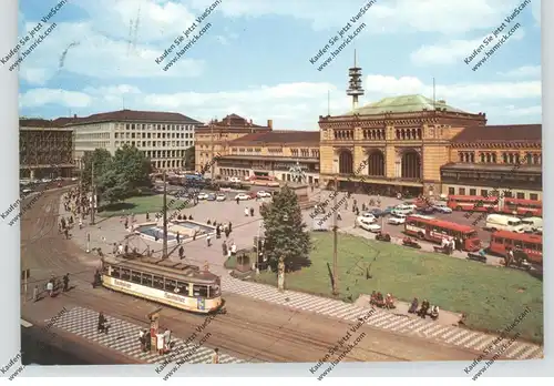 BAHNHOF / Station / La Gare, HANNOVER, Hauptbahnhof, Tram
