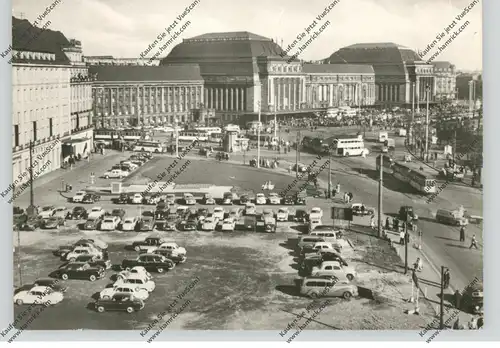 BAHNHOF / Station / La Gare, LEIPZIG, Hauptbahnhof, Tram, Oldtimer