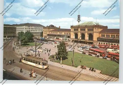 BAHNHOF / Station / La Gare, HANNOVER, Hauptbahnhof, Tram