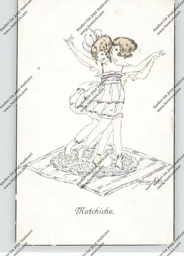 KINDER - Tanzende Mädchen, Künstler-Karte MAISON KURT