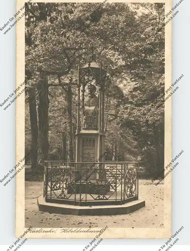 7500 KARLSRUHE, Hebeldenkmal, 1922