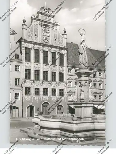 8910 LANDSBERG / Lech, Rathaus mit Marienbrunnen, 1956