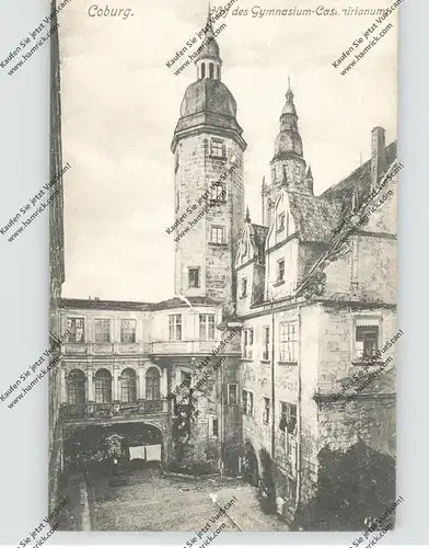 8630 COBURG, Hof des Gymnasiums, kl. Oberflächenmangel, 1905
