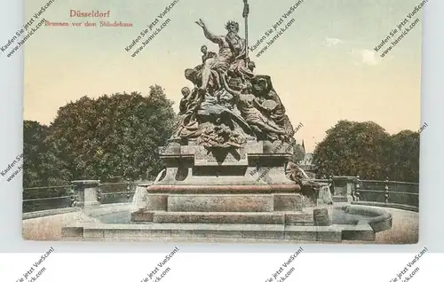 4000 DÜSSELDORF, Brunnen vor dem Ständehaus, franz. Besetzung