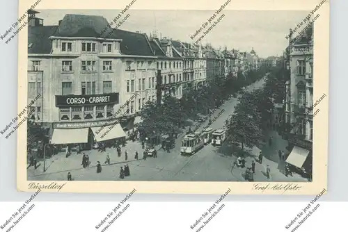 4000 DÜSSELDORF, Graf Adolfstrasse, Corso-Cabarett, Strassenbahn, 20er Jahre