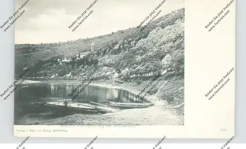 6931 ZWINGENBERG, Schloß und Ort am Neckar, Neckarfähre, ca. 1900