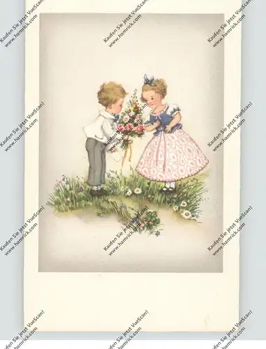 KINDER mit Blumenstrauss