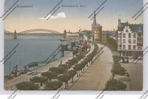 4000 DÜSSELDORF, Rheinufer, franz. Bestzung, 1924