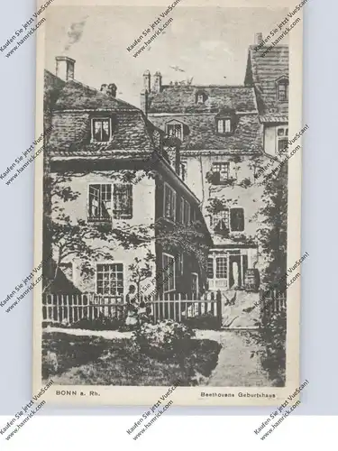 5300 BONN, BEETHOVEN - Geburtshaus, Bonngasse, Künstler-Karte