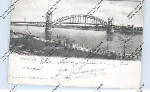 5300 BONN, Rheinbrücke, 1904