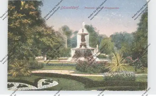 4000 DÜSSELDORF, Brunnen auf der Königsallee, 1923