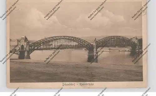 4000 DÜSSELDORF, Rheinbrücke, 1921, franz. Militärpost