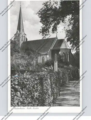 4459 UELSEN - NEUENHAUS, Partie an der katholischen Kirche, 1956