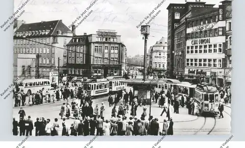 4800 BIELEFELD, Jahnplatz, 1954, Strassenbahnen, Cafe Europa