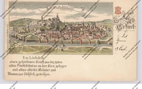 0-5000 ERFURT, Historische Ansicht Anno 1730