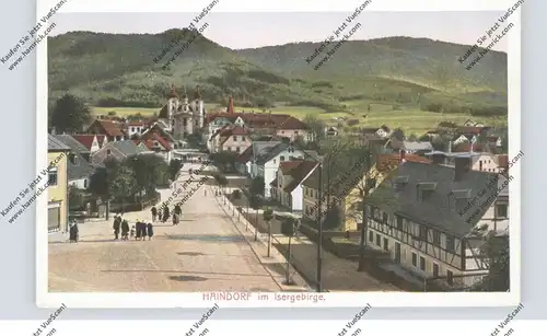 BÖHMEN & MÄHREN - HAINDORF / HEJNICE, Strassenpartie, 1925