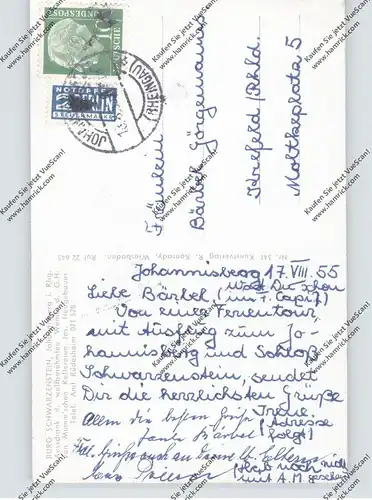 6222 GEISENHEIM - JOHANNISBERG, Burg Schwarzenstein, Mumm'sche Kellereien, 1955