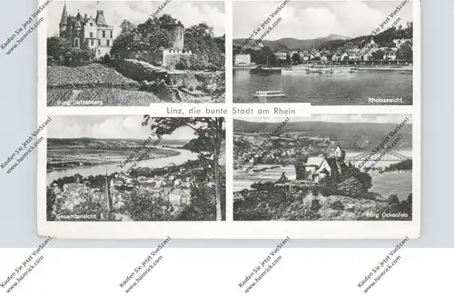 5460 LINZ, Burg Ockenfels, Burg Dattenberg, Gesamt und Rheinansicht, Brücke von Remagen / Ludendorff-Brücke