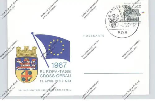 6080 GROSS - GERAU, Sonderpostkarte Europa-Tage 1967