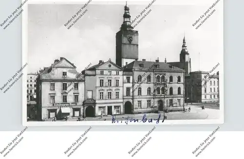 NIEDER-SCHLESIEN - REICHENBACH / DZIERDZONIOW, Rathaus, Photo-AK, rücks. Klebereste