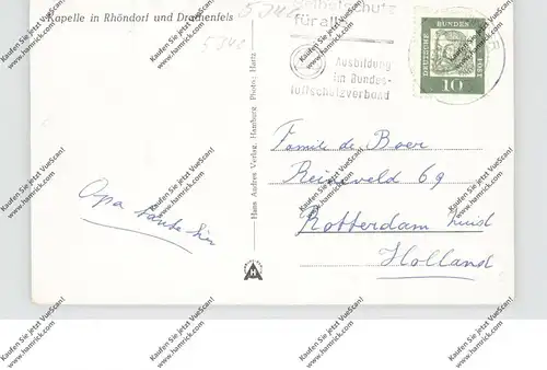 5340 BAD HONNEF - RHÖNDORF, Kapelle und Umgebung, 1962