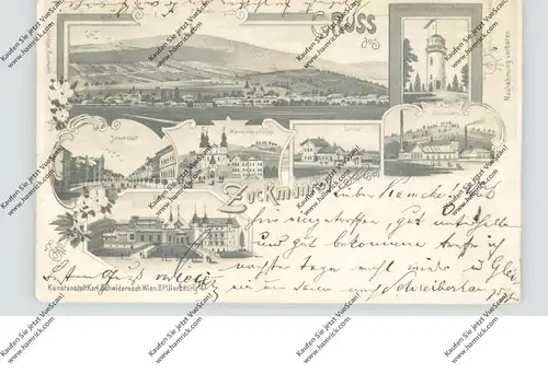 BÖHMEN & MÄHREN - ZUCKMANTEL / ZLATE HORY, Seidenfabrik, Bahnhof, Innere Stadt, Sanatorium....1899