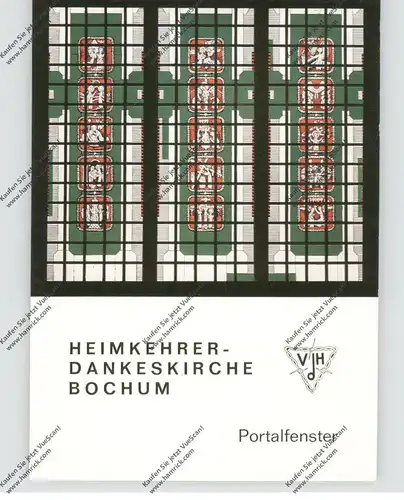 4630 BOCHUM - WEITMAR, Heimkehrer-Dankeskirche, Portalfenster