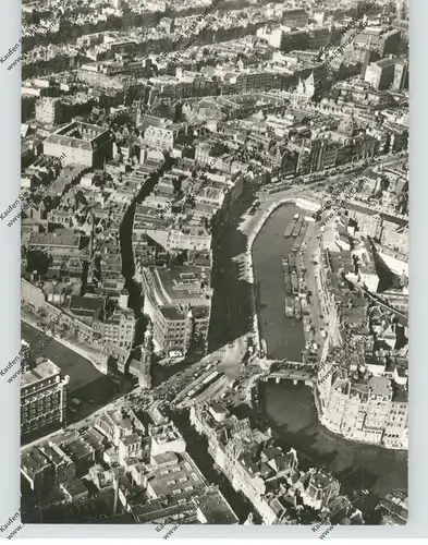 AMSTERDAM, Luchtopname met Rokin en Munttoren