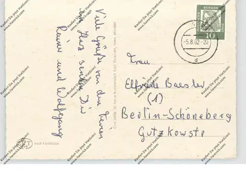 3370 SEESEN, Ratskeller, Burg, Panoramaansichten, Stadtwappen, 1962, aptierter Stempel