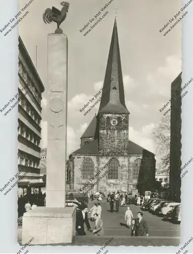 4300 ESSEN, Partie an der Münsterkirche, 1955, Oldtimer