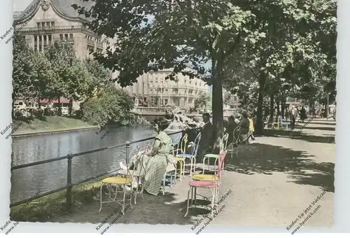 4000 DÜSSELDORF, Pariser Stühlchen auf der Königsallee, color