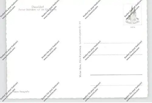 4000 DÜSSELDORF, Pariser Stühlchen auf der Königsallee, s/w