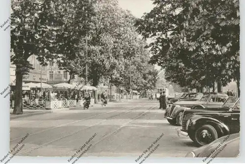 4000 DÜSSELDORF, Königsallee, Oldtimer, Strassenbahn, 1956