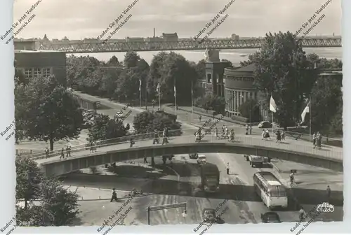 4000 DÜSSELDORF, Aluminium-Brücke und Rheinterrasse, 1955