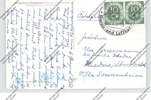 6748 BAD BERGZABERN, Kneippkurheim Friedrichsruhe, 1953
