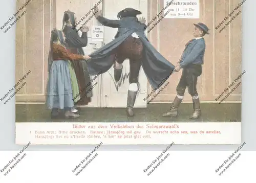 VÖLKERKUNDE / Ethnic - SCHWARZWALD, Volksleben, Humor, "Beim Arzt"!...1925
