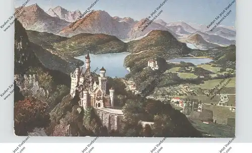 8959 SCHWANGAU - HOHENSCHWANGAU, Blick auf Schloß Hohenschwangau, 1931