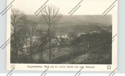 0-9382 AUGUSTUSBURG, Blick auf die untere Stadt und Flöhatal