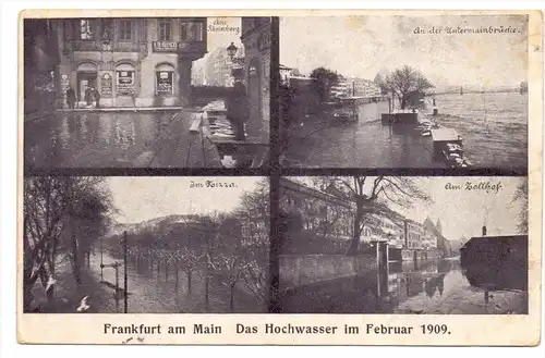 6000 FRANKFURT, Hochwasser 1909, 21.02. befördert