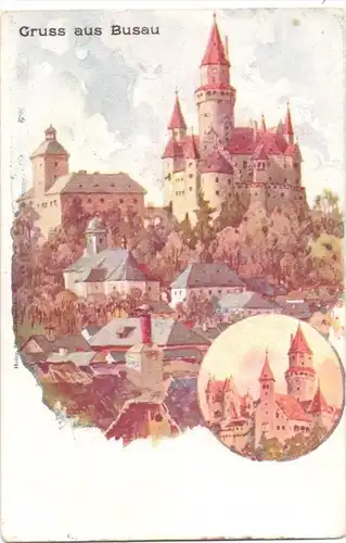 CSR 78325 BOUZOV / BUSAU, Gruß aus..., ca. 1900, Chromo