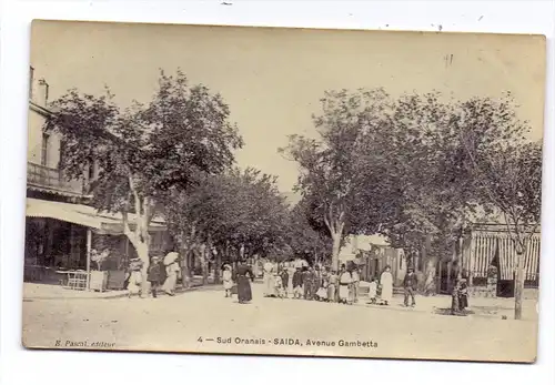 ALGERIE - SAIDA, Avenue Gambetta, 1908