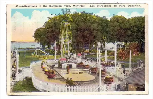 CANADA - MONTREAL, Attractions Dominion Park, - Kirmes, Kermes, 1929